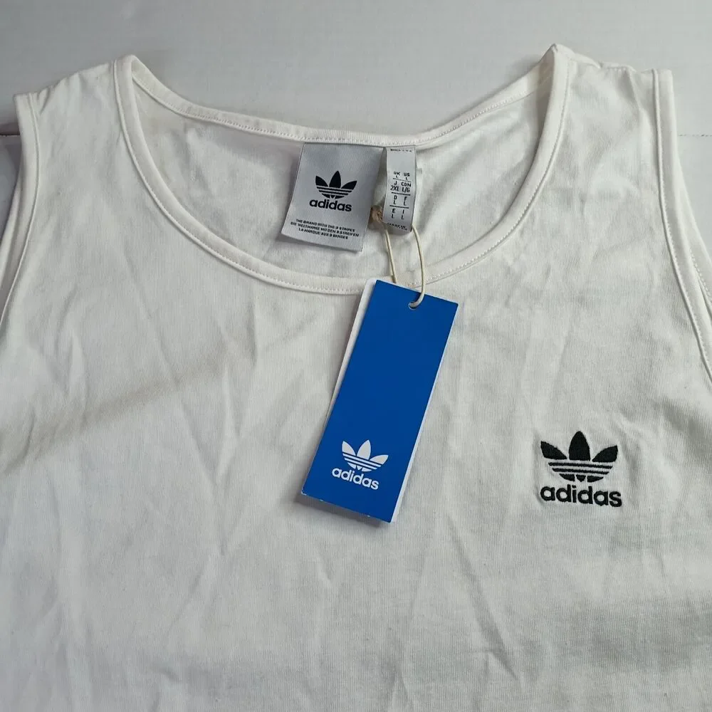 Adidas Originals Essentials Tank Top Men’s L‎ White Athletic Sleeveless Shirt